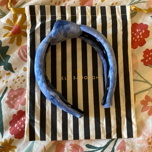 Lele Sadoughi Atlantic Blue Tie-Dye Headband main image 6